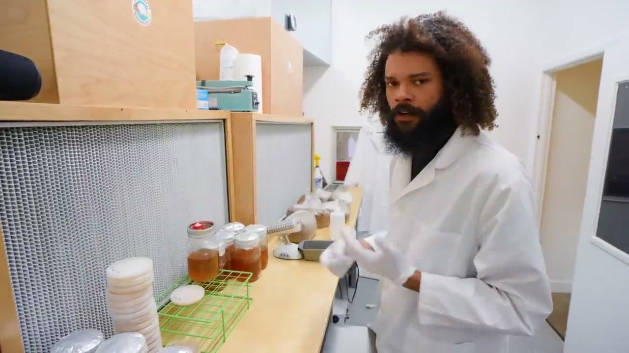 Michael Crowe in the laboratory